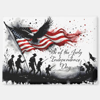 4. Juli Patriotische Kunst mit Flag & Soldaten