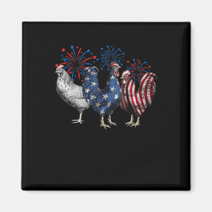 4. Juli Patriotische Mama Hühnerfarm Magnet