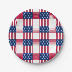 4. Juli Patriotische Teller