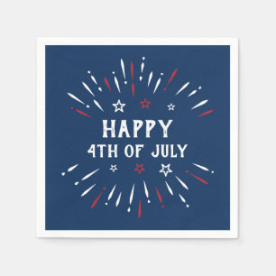 4. Juli: Patriotische Unabhängigkeit Amerikas Serviette
