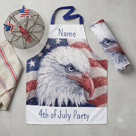 4. Juli Patriotische USA Rot Weiß Blau Adler Party Schürze