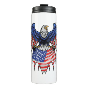4. Juli Patriotischer Adler - Adler Thermosbecher