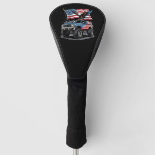 4. Juli Patriotischer Adler Monstertruck Amerikani Golf Headcover