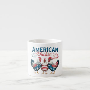 4. Juli Patriotischer Amerikanischer Hahn-62987 Espressotasse