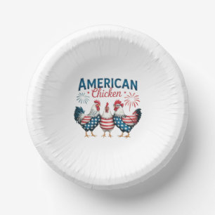 4. Juli Patriotischer Amerikanischer Hahn-62987 Pappteller