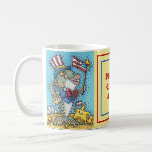 4. JULI PATRIOTISCHER FISCH & STARFISH TASSE Class (Links)