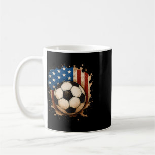 4. Juli Patriotischer Fußball USA Amerikanische Fl Kaffeetasse