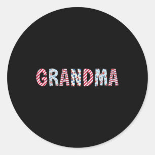 4. Juli Patriotischer Grandma-Unabhängigkeitstag Runder Aufkleber