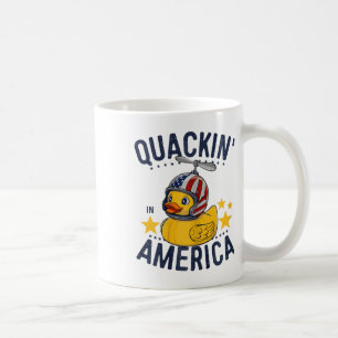 4. Juli Patriotischer Gummi Ente T-Shirt Quackin'  Kaffeetasse