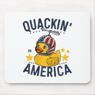 4. Juli Patriotischer Gummi Ente T-Shirt Quackin'  Mousepad
