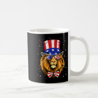 4. Juli Patriotischer Löwe USA-Flagge Unabhängigke Kaffeetasse