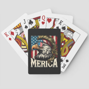 4. Juli Patriotischer Lustiger Adler 4. Juli USA M Spielkarten