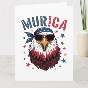 4. Juli Patriotischer Lustiger Adler USA Dankeskarte