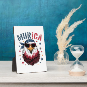4. Juli Patriotischer Lustiger Adler USA Fotoplatte