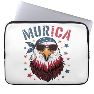 4. Juli Patriotischer Lustiger Adler USA Laptopschutzhülle