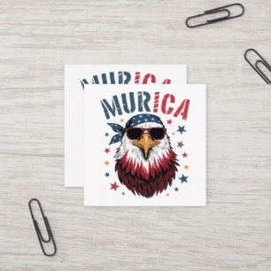 4. Juli Patriotischer Lustiger Adler USA Quadratische Visitenkarte