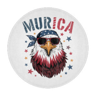 4. Juli Patriotischer Lustiger Adler USA Schneidebrett