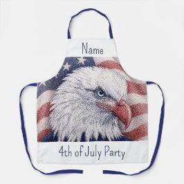 4. Juli Patriotischer Rot Weiß Blau Adler Party  Schürze