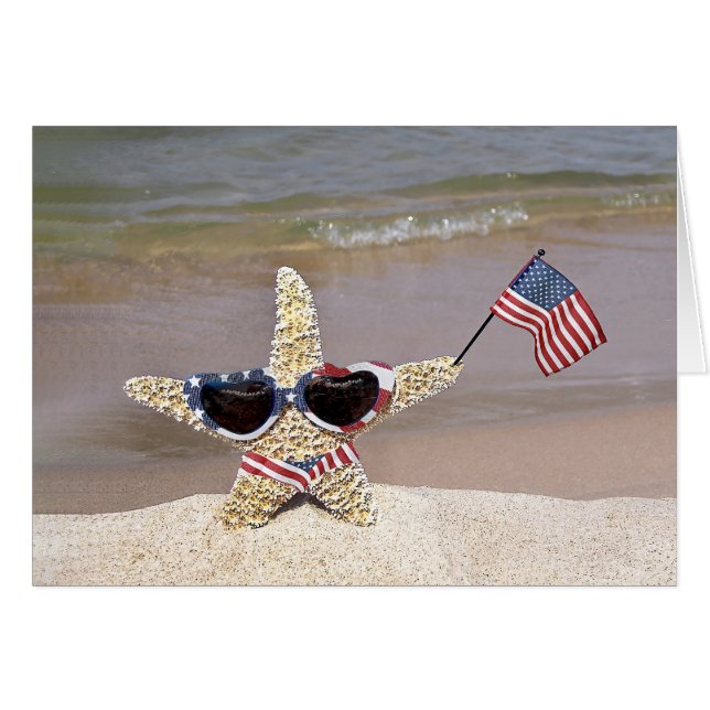4. Juli Patriotischer Starfish (Vorderseite (Horizontal))