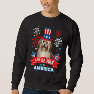 4. Juli Patriotischer Tag Havanese Hund Unabhängig Sweatshirt
