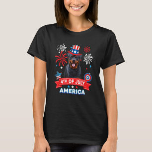 4. Juli Patriotischer Tag Rottweiler Hund Independ T-Shirt