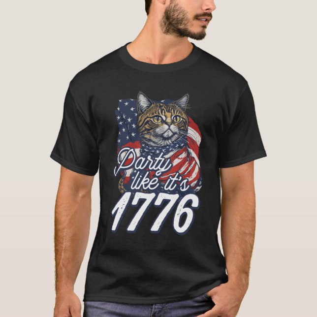 4. Juli Patriotischer Unabhängigkeitstag Amerikane T-Shirt (Vorderseite)