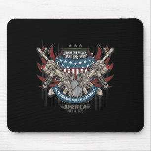 4. Juli Patriotisches Amerika Militärveteran Unabh Mousepad