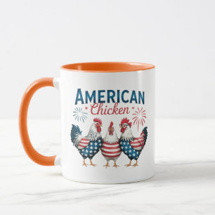 4. Juli Patriotisches amerikanisches Huhn-62987 Tasse