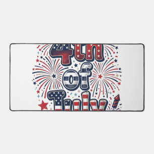 4. Juli Patriotisches Feuerwerk Vintage-Shirt Desi Schreibtischunterlage