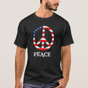 4. Juli Patriotisches Friedenszeichen T-Shirt