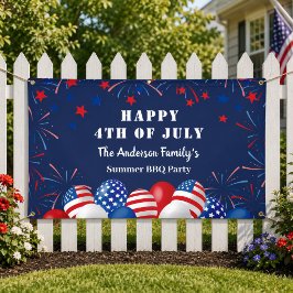 4. Juli Patriotisches Individuelle Name Party Banner