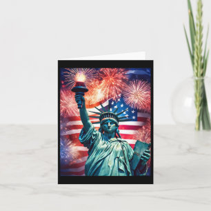 4. Juli Patriotisches Statut der Freiheit - US-Fla Karte