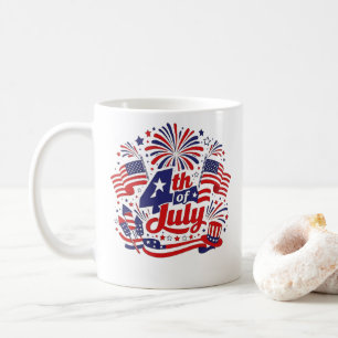 4. Juli Patriotisches Tassendesign Kaffeetasse