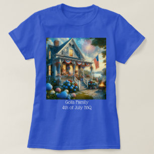 4. Juli Personalisiert Blue T - Shirt