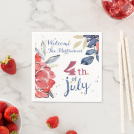 4. Juli Personalisiert Stilvolles Party Serviette