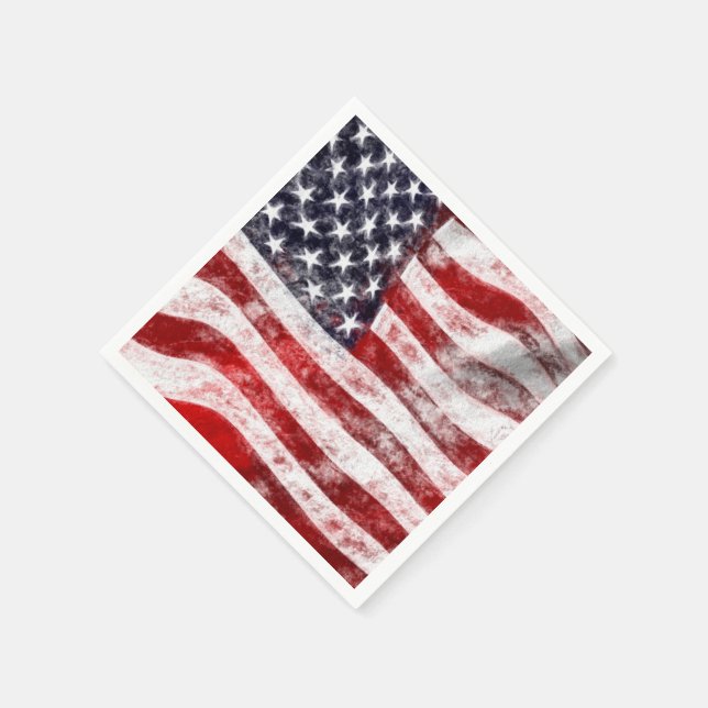 4. Juli Picnic Paper Napkins, amerikanische Flagge Serviette (Ecke)