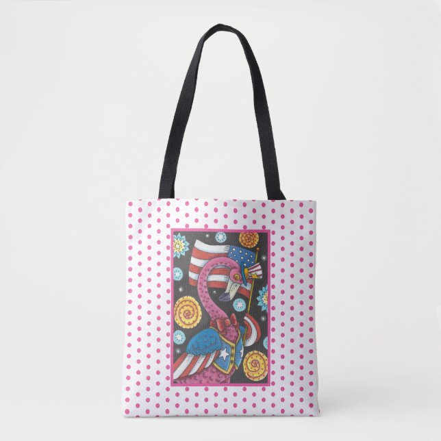 4. JULI PINK FLAMINGO, VOD TOTE BAG Med. (Vorderseite)