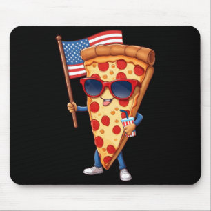 4. Juli Pizza-Stück patriotische amerikanische Fla Mousepad