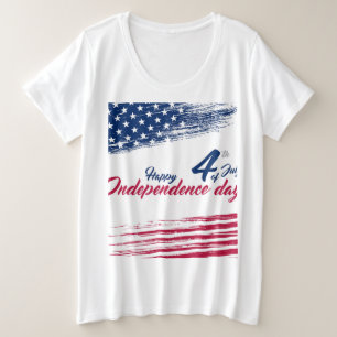 4. Juli Plus Größe Große Größe T-Shirt