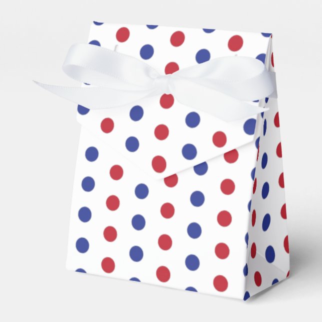 4. Juli Polka Dot Pattern Gefälligkeitsbox Geschenkschachtel (Vorderseite)