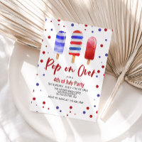 4. Juli Pop auf Rot Weiß Blau Eis-Pops