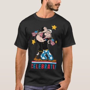 4. Juli Popeye und Olive Oyl Patriotic Seine und T-Shirt