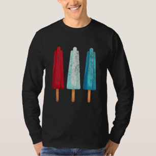 4. Juli Popsicle Red White Blue American USA F T-Shirt
