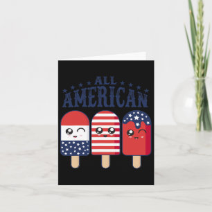 4. Juli Popsicle Usa Flag Patriotic Summer Boy Karte