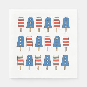 4. Juli Popsicles 4. Juli Unabhängigkeitstag Serviette