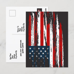 4. Juli Postcard USA Unabhängigkeitstag Postkarte
