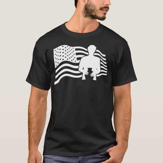4. Juli Pottery US Flag Juli T-Shirt (Vorderseite)