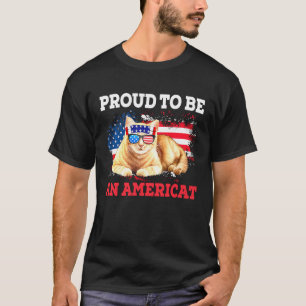 4. Juli Proud eine amerikanische Cat Brille Plus G T-Shirt