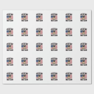4. Juli Pug Patriotisches Vintage-Shirt-Design_1 Geschenkpapier