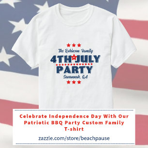 4. Juli Red White Blue Family Wiedersehen Party T-Shirt